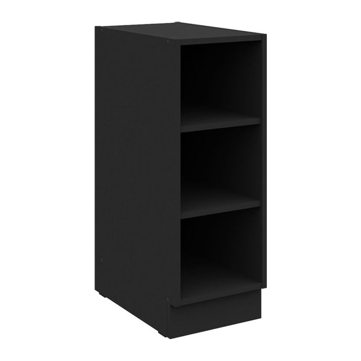 Küchen Unterschrank Regal Schwarz aus Holzwerkstoff für die Küchenzeile SIENA MONZA ARONA Breite: 30 cm - Bild 1