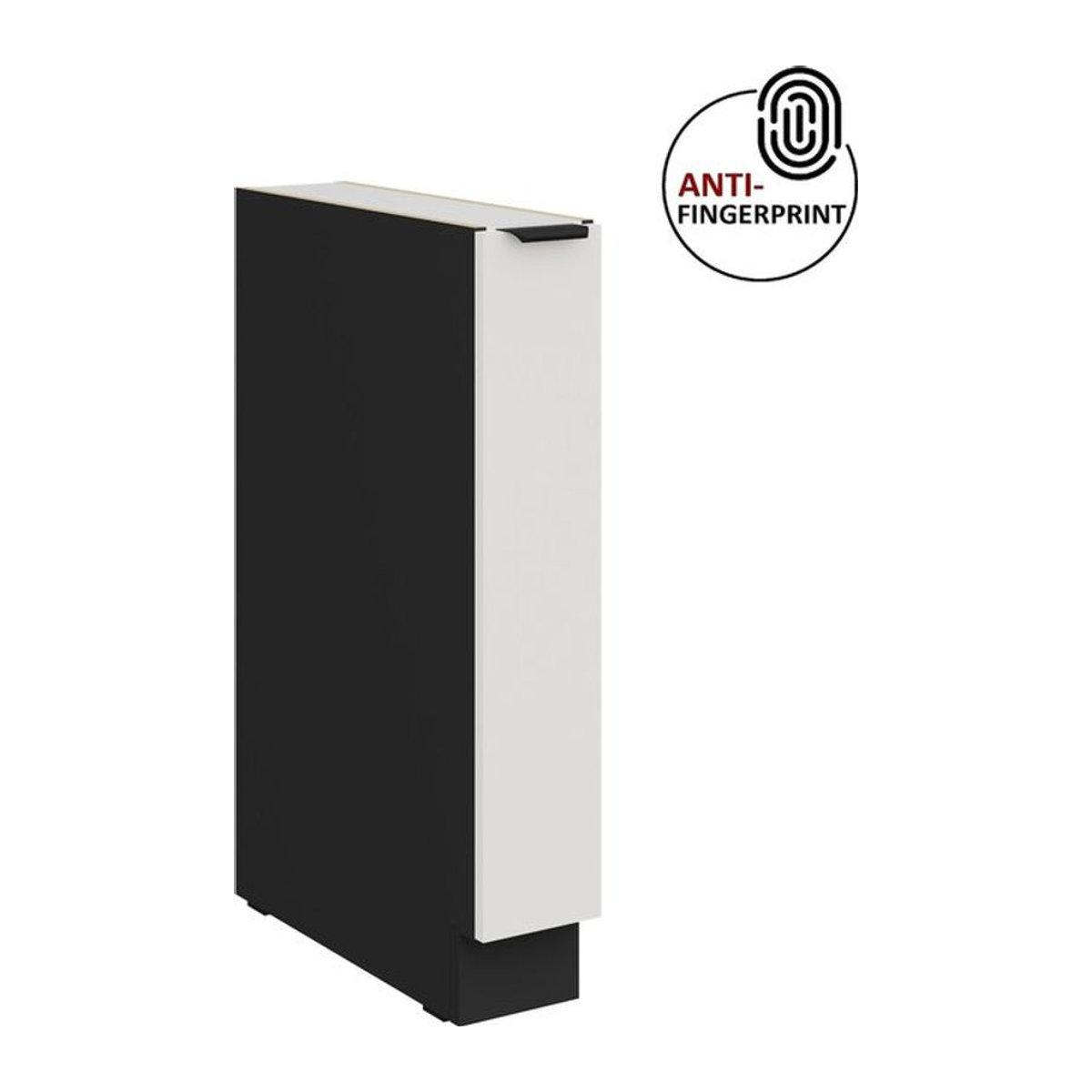 Küchen Unterschrank Schrankauszug ARIA Weiß ultra matt Anti Fingerprint Modern - Bild 1