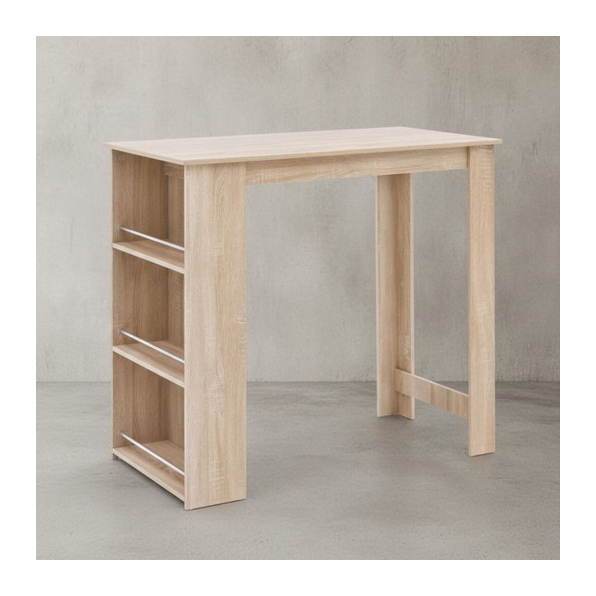 Küchentresen GANDER von KADIMA DESIGN aus Edelstahl mit 3 Fächern und großer Ablage, B/T/H: 120 x 60 x 107,5 cm - Bild 1
