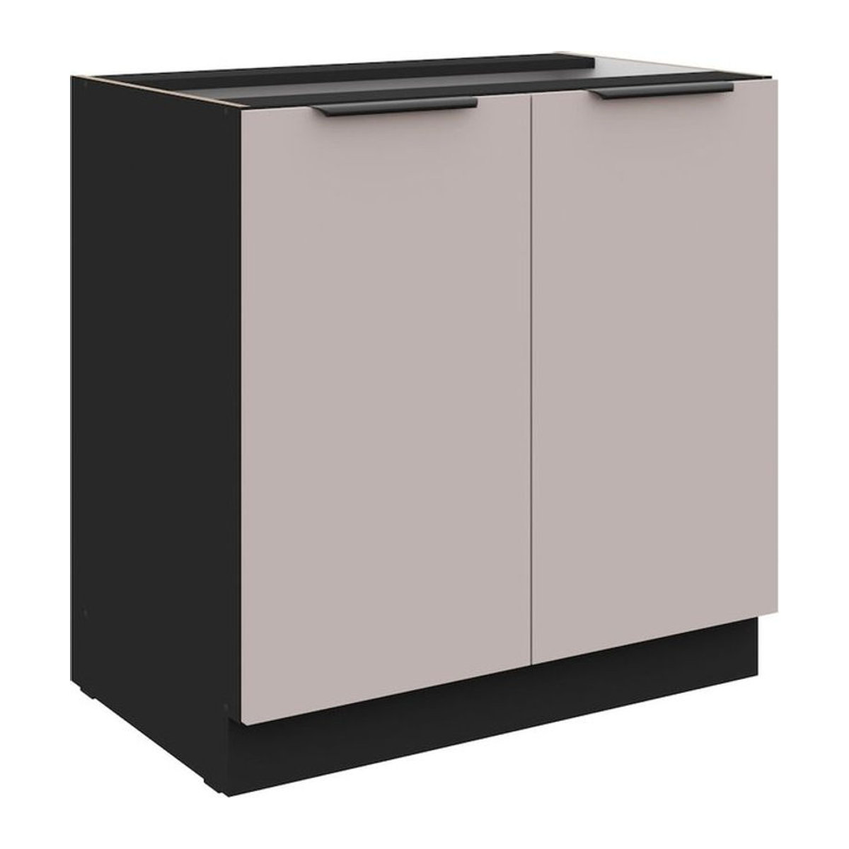 Küchenunterschrank ARONA mit Drehtüren in Kaschmir Beige, Breite: 80 cm - Bild 1
