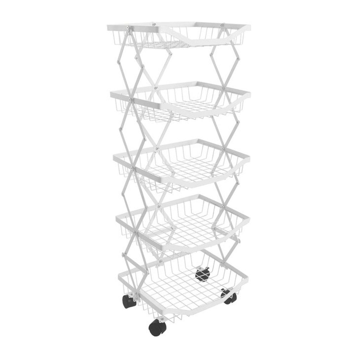 Küchenwagen MCW-N53 Rollregal aus Eisen in Weiß, H: 95 cm, B: 39 cm, T: 28 cm - Bild 1