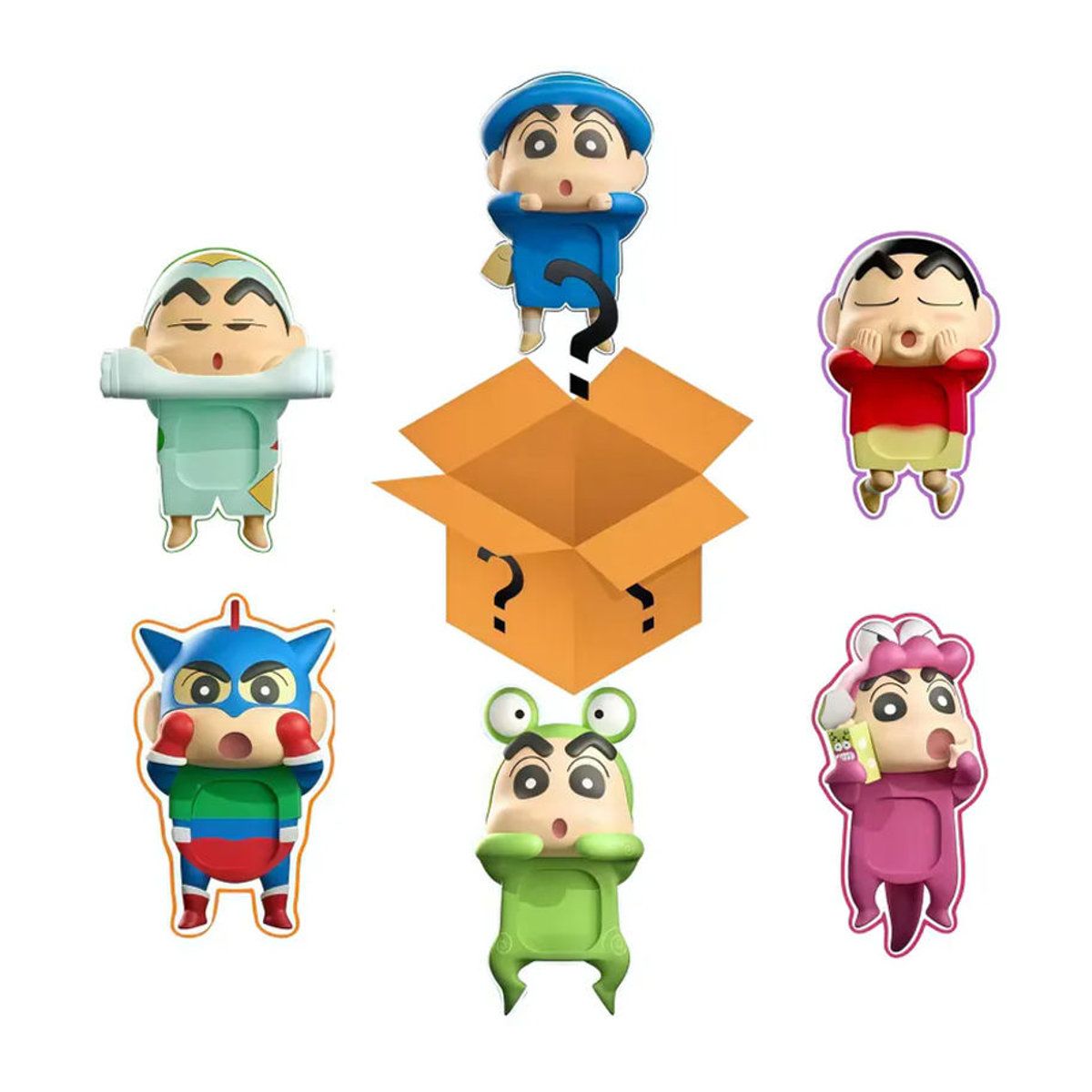 Kucikuji Crayon Shin-Chan Blindbox-Figur Mehrfarbige Mini-Überraschungs-Sammelfiguren aus Kunststoff zur Dekoration - Bild 7