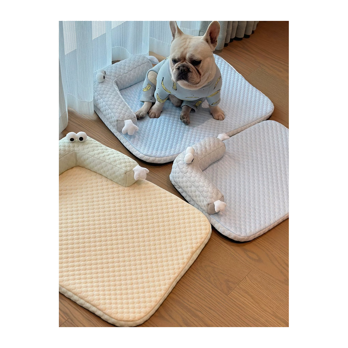 Kühlendes orthopädisches Hundebett in Blau mit wasserdichtem Sofa und waschbarem Bezug für kleine und mittelgroße Haustiere - Bild 2