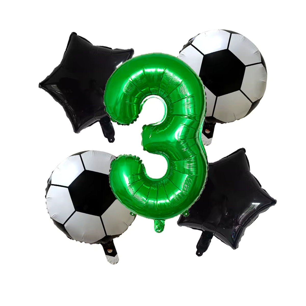 KUKUZHU Fußball Zahlen Luftballons Set in Grün für Kinder Fußball Geburtstag Party Dekoration - Bild 2