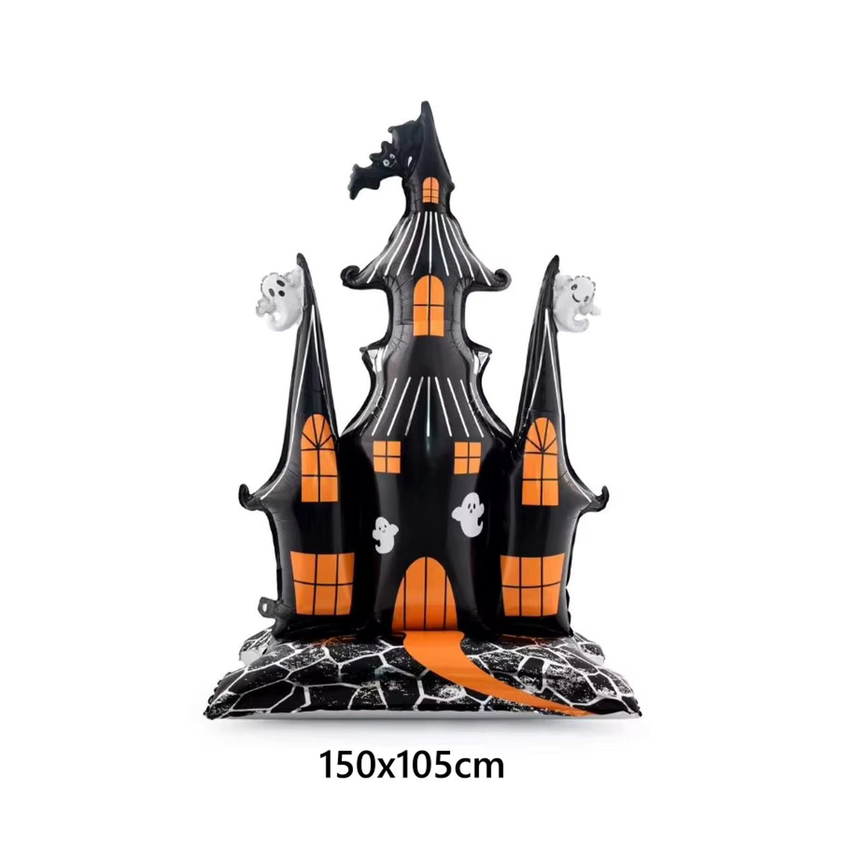 KUKUZHU Halloween Dekoration Set mit Spukhaus, Schloss, Totenkopf und Kürbis in Grün und Schwarz aus Kunststoff - Bild 2