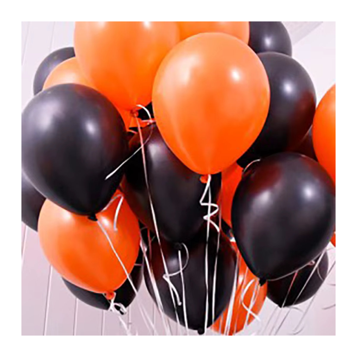 KUKUZHU Halloween Konfetti-Luftballons aus Latex, 15 Stück, Orange, Schwarz und Mehrfarbig, runde Party-Dekoration - Bild 2