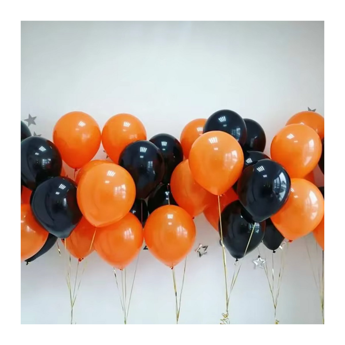 KUKUZHU Halloween Konfetti-Luftballons aus Latex, 15 Stück, Orange, Schwarz und Mehrfarbig, runde Party-Dekoration - Bild 5