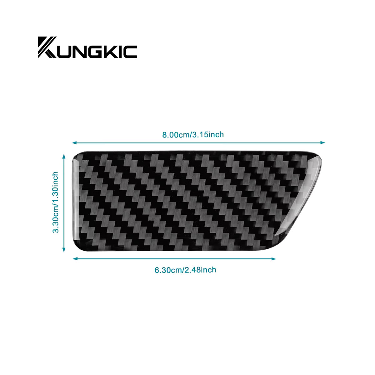 KUNGKIC Carbon Faser Aufkleber für SEAT Leon 2013-2020, Front Passagier Box Schalter Trim, Schwarz - Bild 4