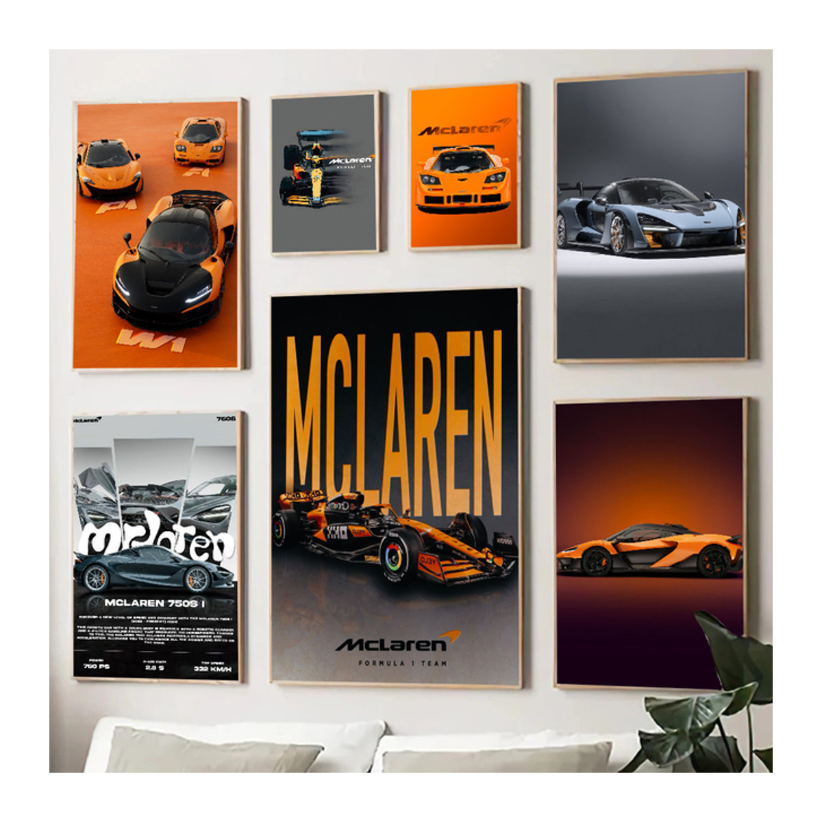 Kunstdruck McLaren F1 Auto Poster als mehrfarbiger Wanddekor für dein Wohnzimmer, Hochformat, Papier, 20 x 15 cm - Bild 1