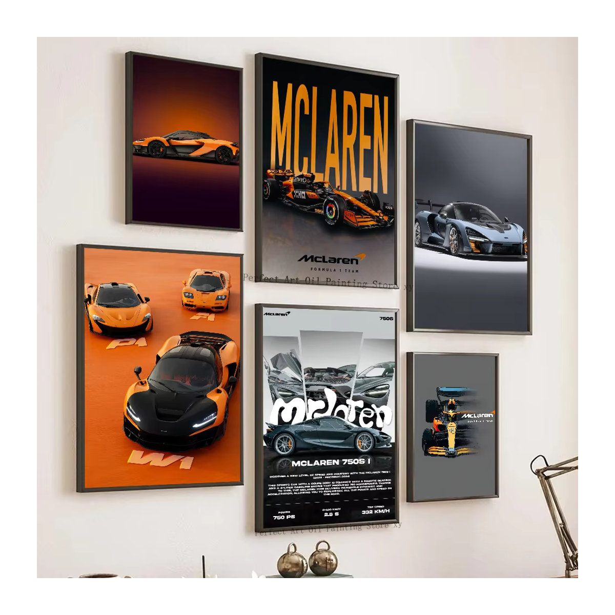 Kunstdruck McLaren F1 Auto Poster als mehrfarbiger Wanddekor für dein Wohnzimmer, Hochformat, Papier, 20 x 15 cm - Bild 2