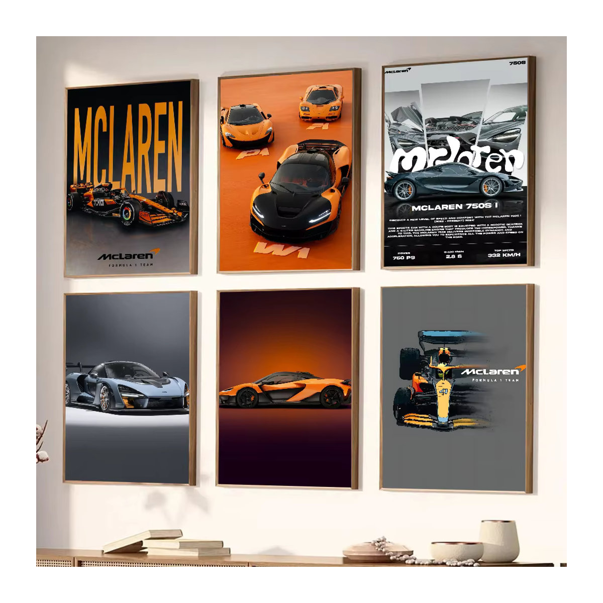 Kunstdruck McLaren F1 Auto Poster als mehrfarbiger Wanddekor für dein Wohnzimmer, Hochformat, Papier, 20 x 15 cm - Bild 4