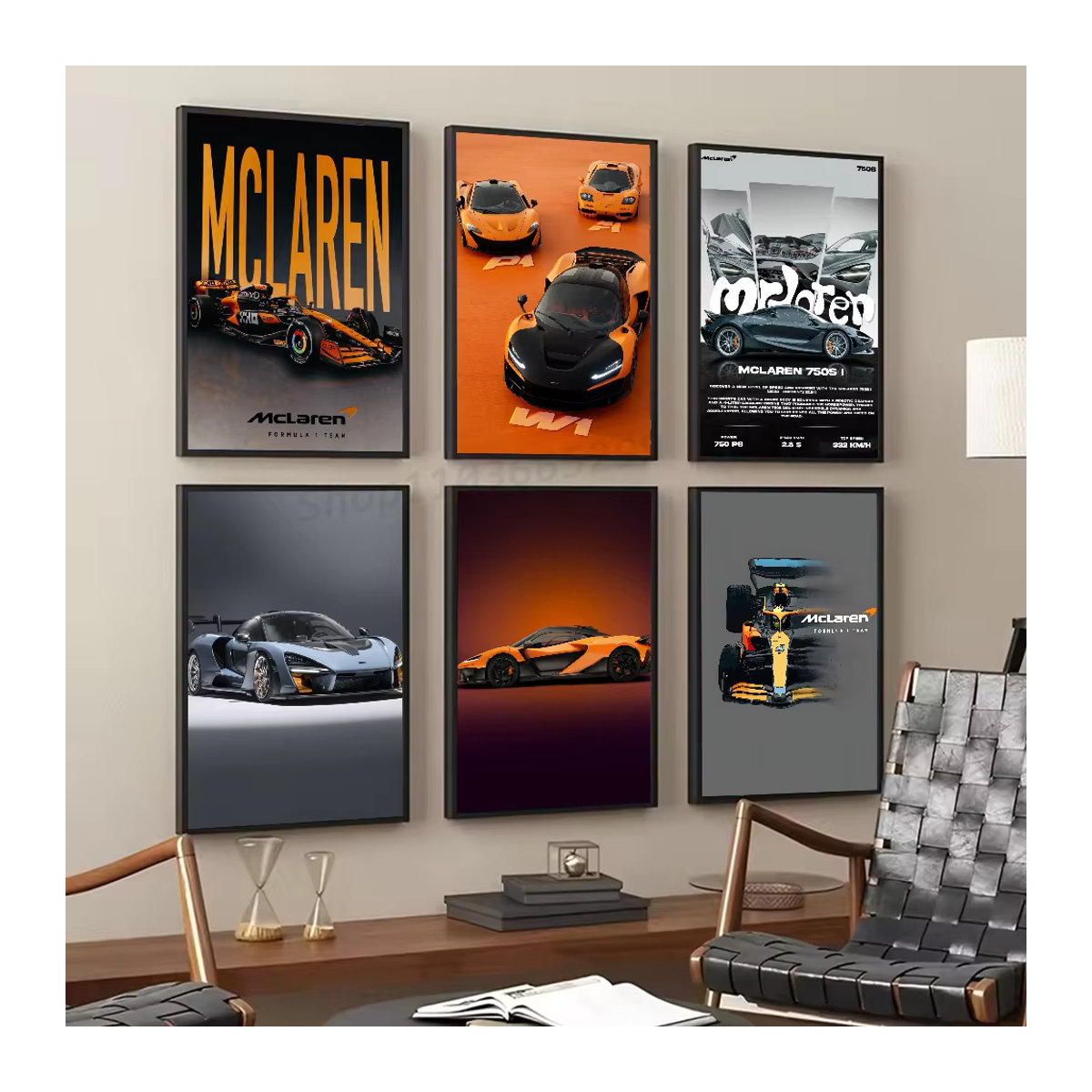 Kunstdruck McLaren F1 Auto Poster als mehrfarbiger Wanddekor für dein Wohnzimmer, Hochformat, Papier, 20 x 15 cm - Bild 5