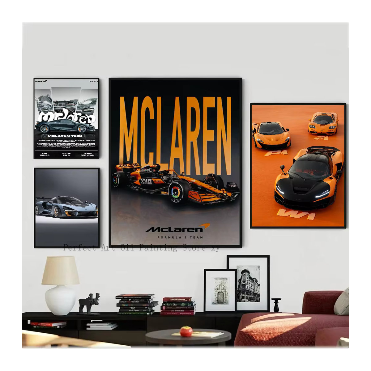 Kunstdruck McLaren F1 Auto Poster als mehrfarbiger Wanddekor für dein Wohnzimmer, Hochformat, Papier, 20 x 15 cm - Bild 6
