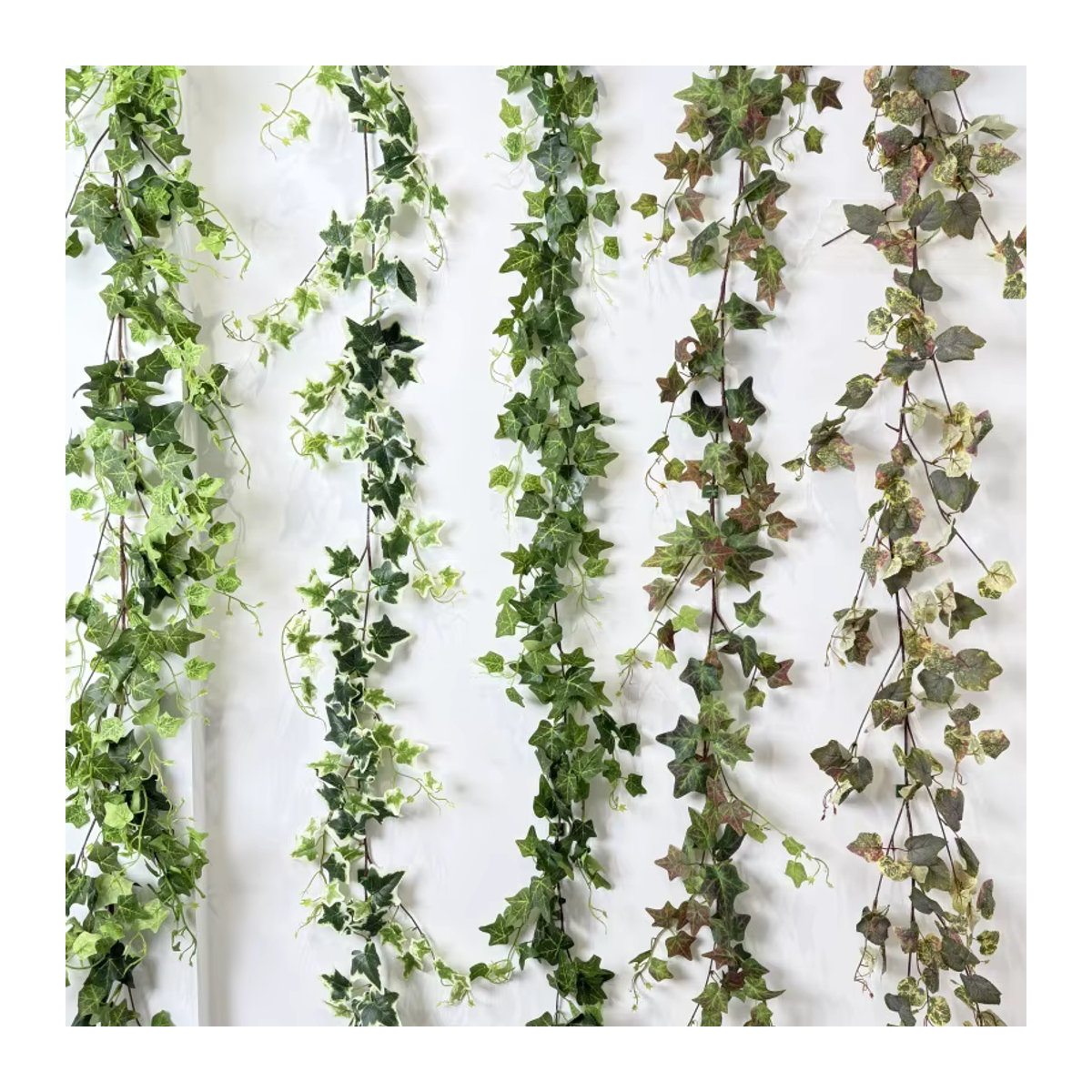 Künstliche Efeu-Wanddekoration in Grün, hängendes Rankenspalier mit dichtem Laub für dein botanisches Dekor im Innen- und Außenbereich, B/H: 180 x 180 cm - Bild 2