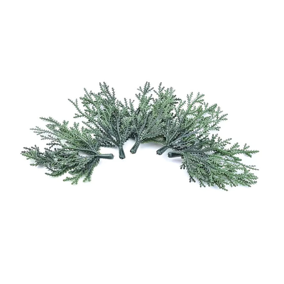 Künstliche grüne Blätter aus Kunststoff für DIY-Dekorationen zu Weihnachten und Hochzeiten - Bild 3