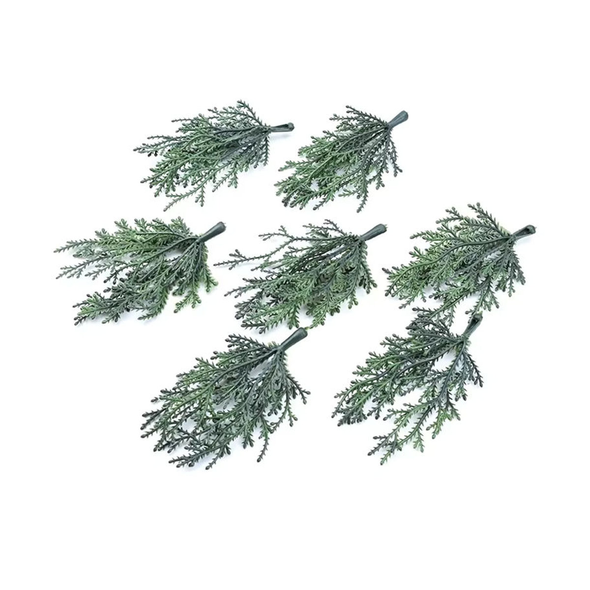 Künstliche grüne Blätter aus Kunststoff für DIY-Dekorationen zu Weihnachten und Hochzeiten - Bild 4
