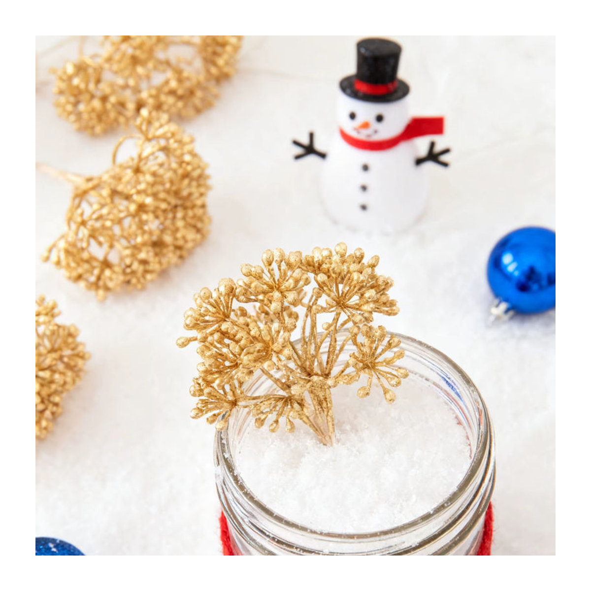 Künstliche Gypsophila Blumen in Gold für deine Dekoration bei Hochzeit, Weihnachten oder DIY-Geschenkboxen - Bild 2