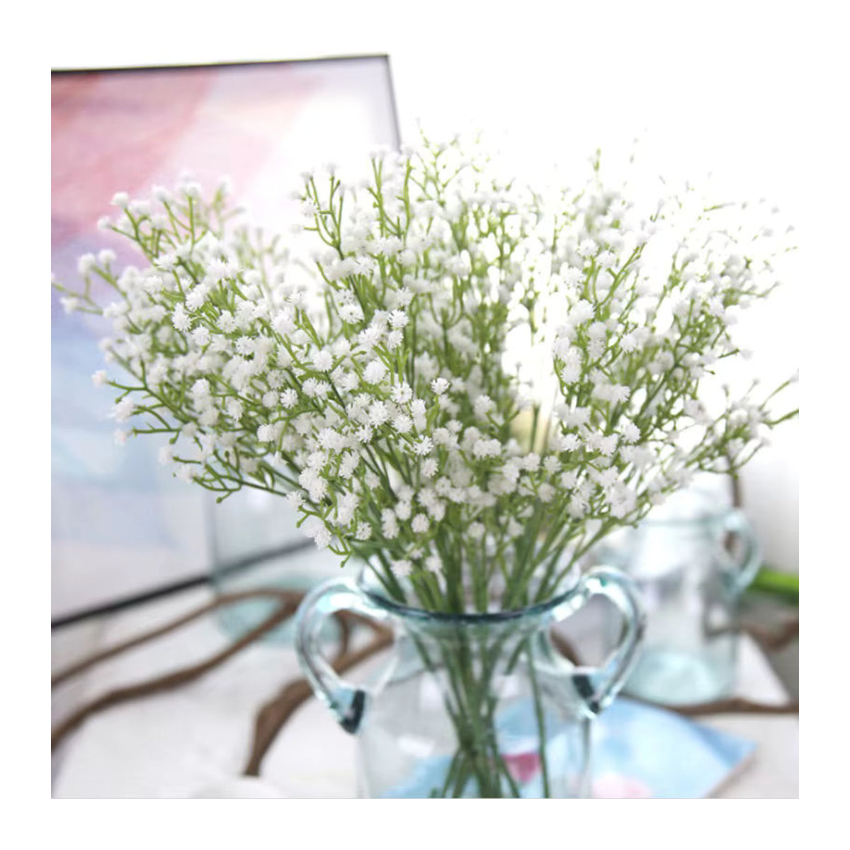Künstliche Gypsophila Blumen in Weiß von smr für Dekorationen, Hochzeiten und DIY-Kränze - Bild 2