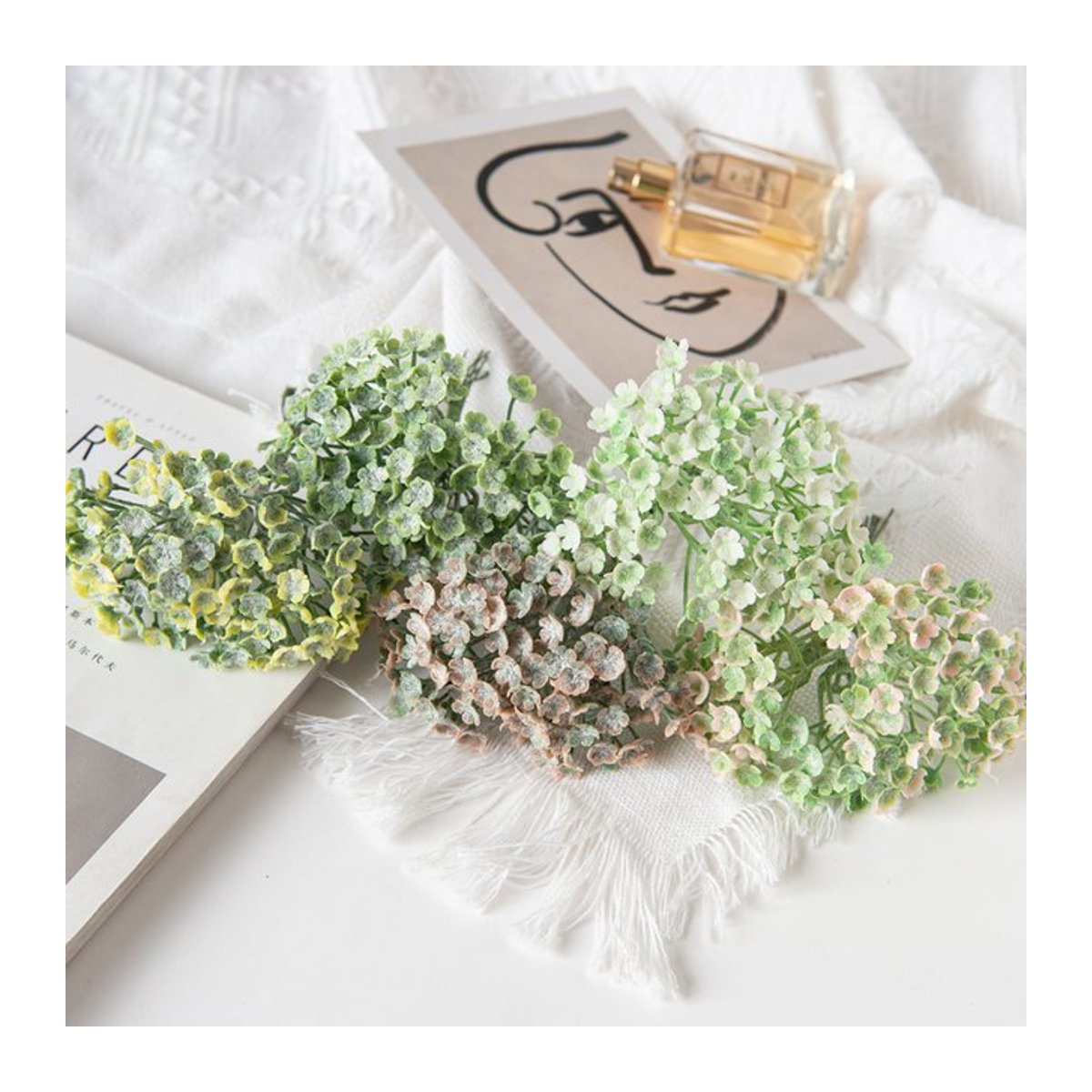 Künstliche Gypsophila Pflanze von smr in Grün und Mehrfarbig für Dekoration, Hochzeit und DIY-Projekte - Bild 1