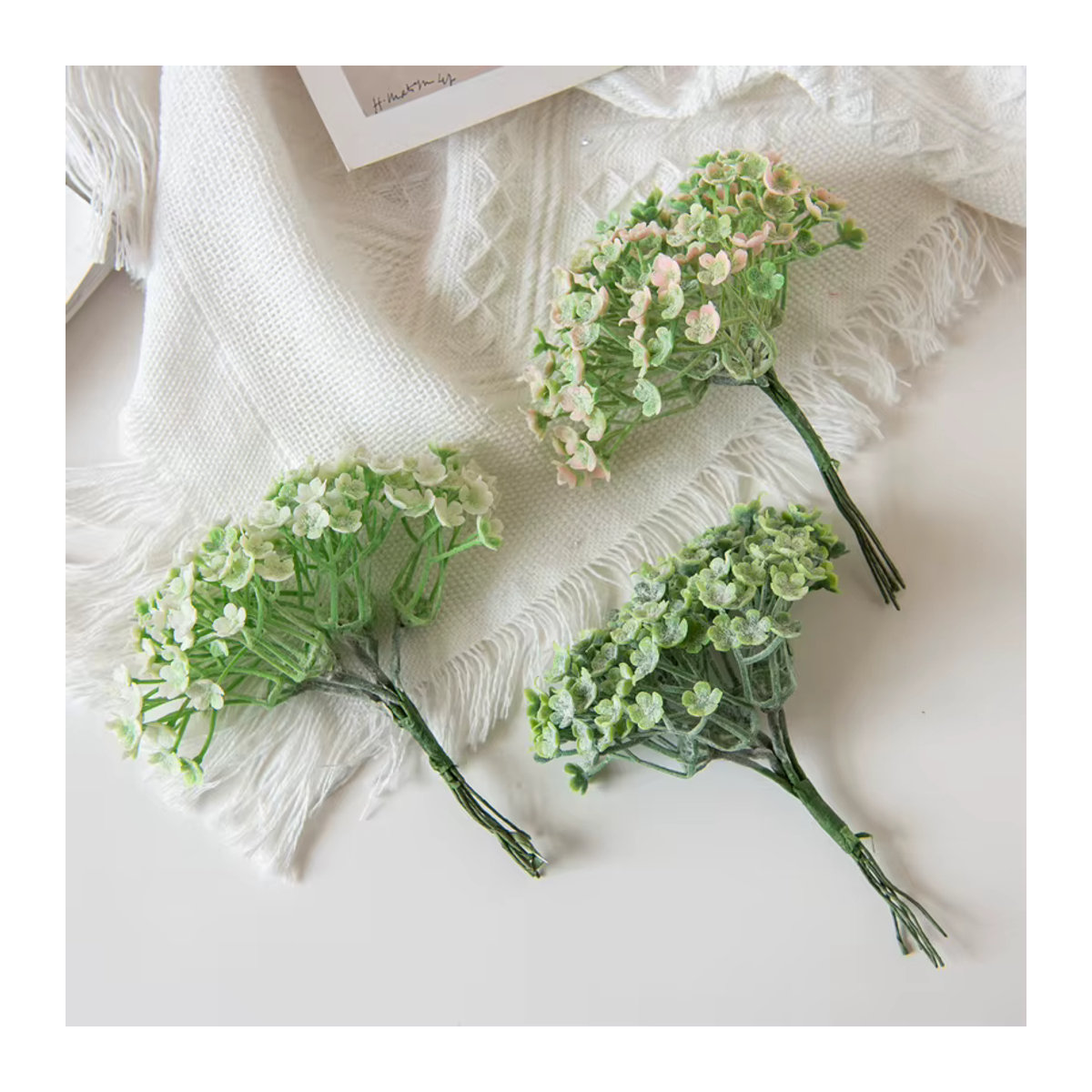 Künstliche Gypsophila Pflanze von smr in Grün und Mehrfarbig für Dekoration, Hochzeit und DIY-Projekte - Bild 3