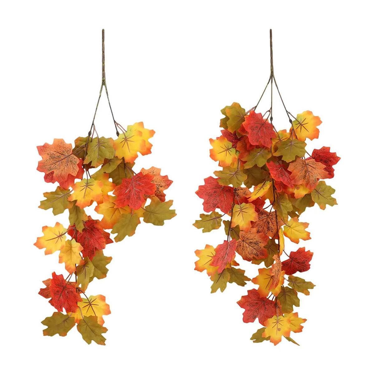 Künstliche Herbst Ahorn Reben von Kmitang, mehrfarbige hängende Pflanzen aus Kunststoff für Halloween und herbstliche Dekoration, Länge: 61 cm - Bild 7