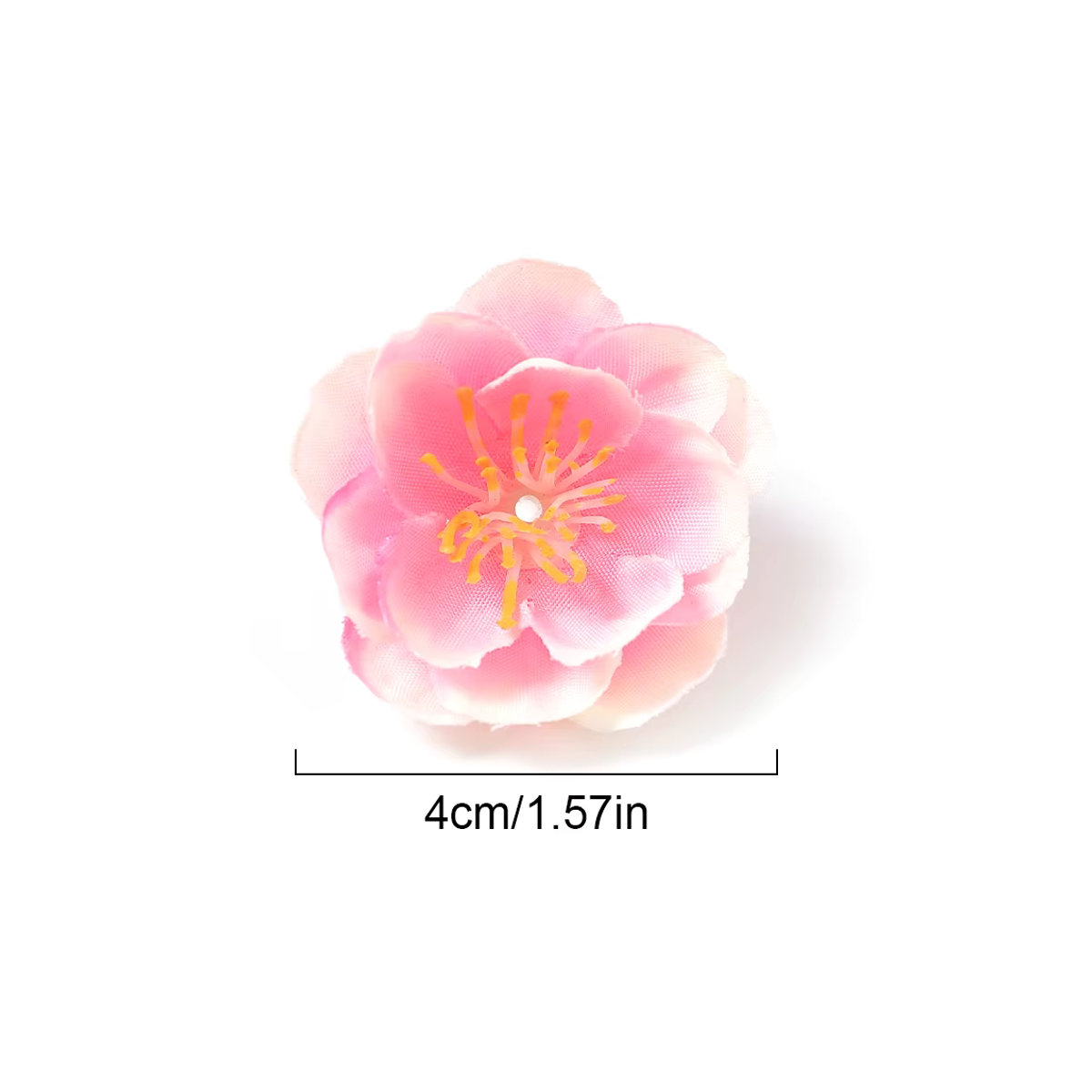 Künstliche Kirschblüten-Blumenköpfe aus Textil in Lila und Mehrfarbig für deine Dekoration, Durchmesser: 4 cm - Bild 5