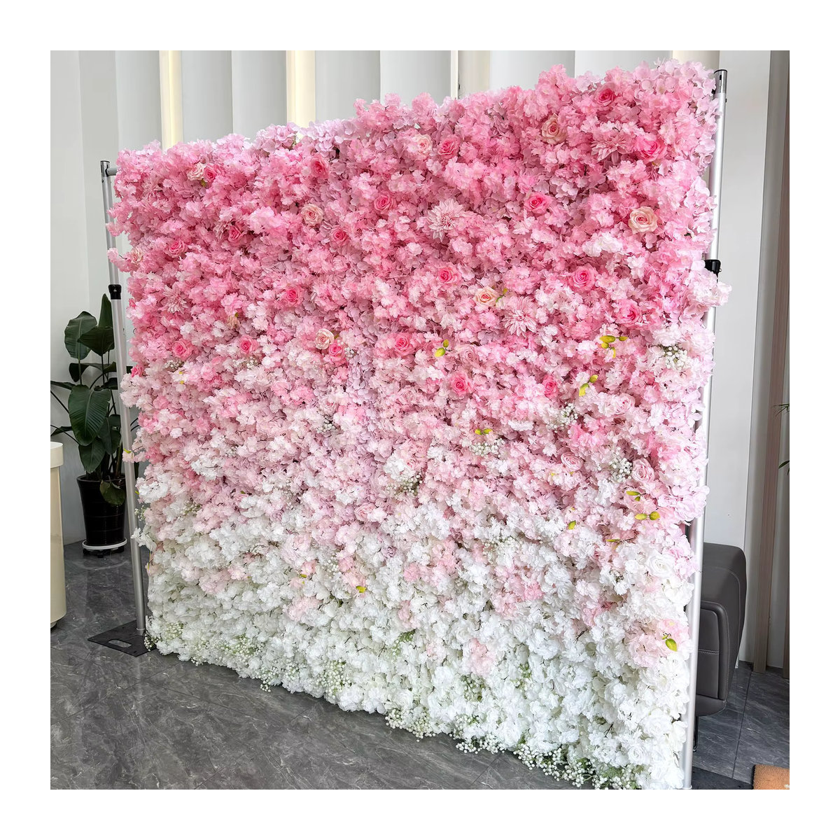 Künstliche Kirschblüten Wanddekoration in Rosa für Hochzeiten und Foto-Hintergründe - Bild 2
