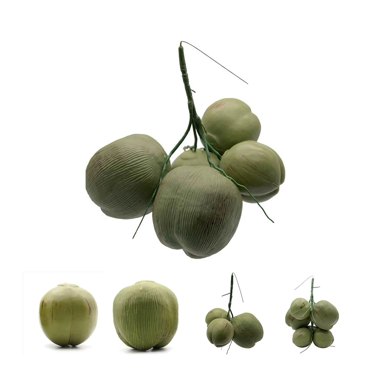 Künstliche Kokosnuss als dekoratives Obst-Ornament in Grün für Landhaus-Dekoration und Kinderunterricht - Bild 6