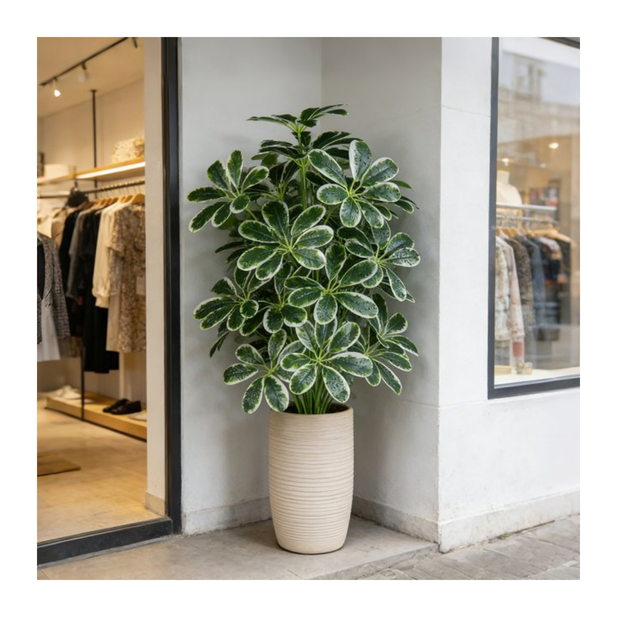 Künstliche Monstera-Pflanze von Kmitang in Grün, tropische Kunstpflanze aus Kunststoff für Zuhause und Büro, Höhe: 50 cm - Bild 1