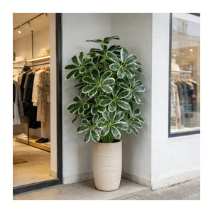 Künstliche Monstera-Pflanze von Kmitang in Grün, tropische Kunstpflanze aus Kunststoff für Zuhause und Büro, Höhe: 50 cm