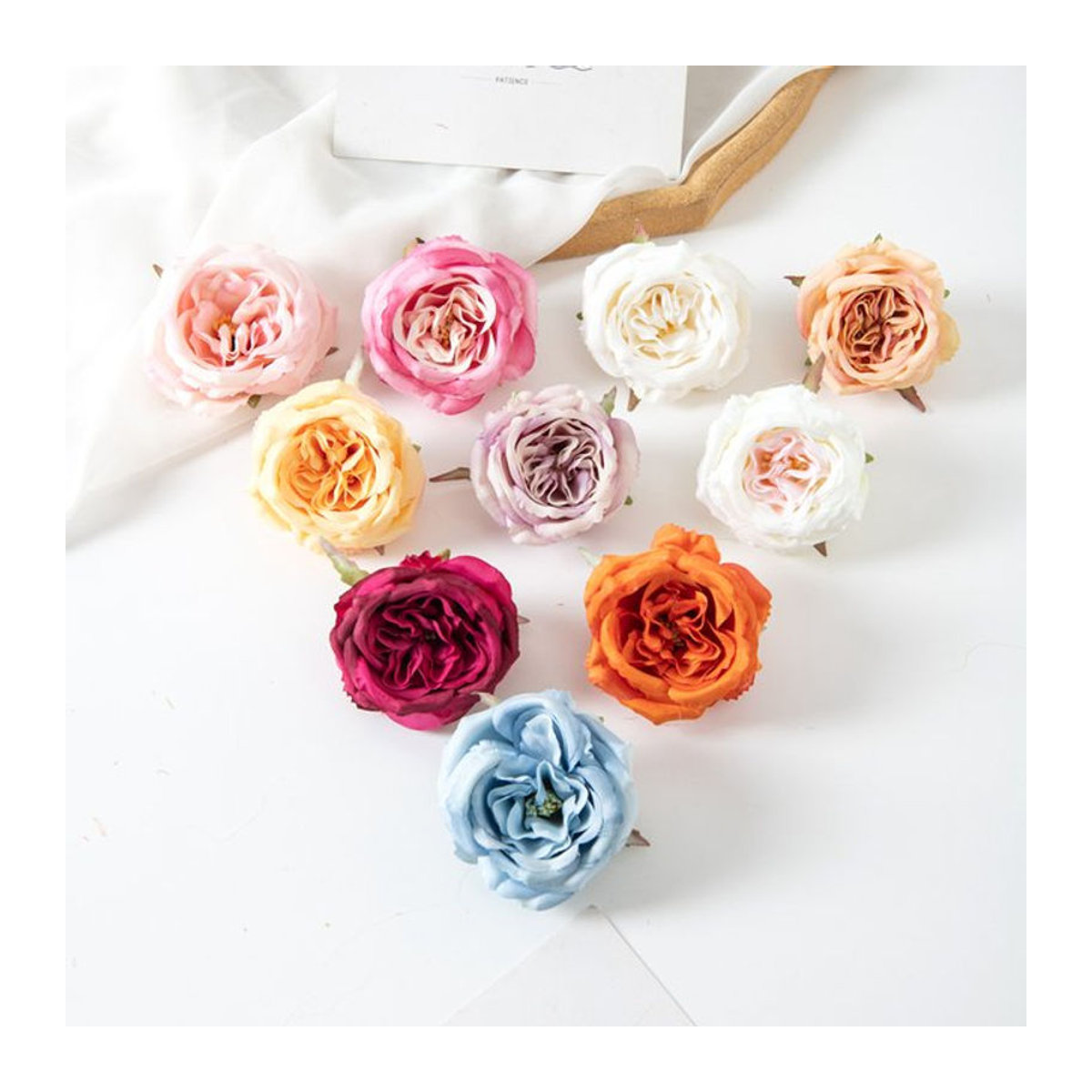 Künstliche Pfingstrosen aus Seide in Rosa und Mehrfarbig für deine Hochzeits-, Weihnachts- und Gartendekoration sowie für Kränze und Scrapbooking - Bild 1