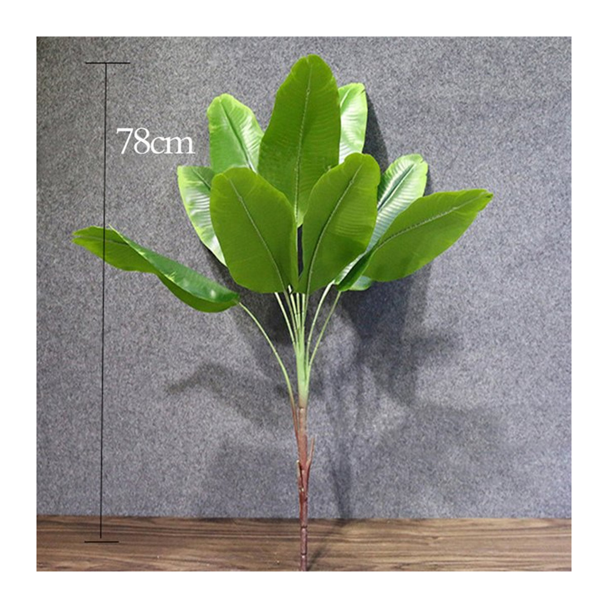 Künstliche Pflanze Kmitang Bananenbaum in Grün, tropische Palmenblätter aus Kunststoff für Haus und Garten, Höhe: 70 cm - Bild 1