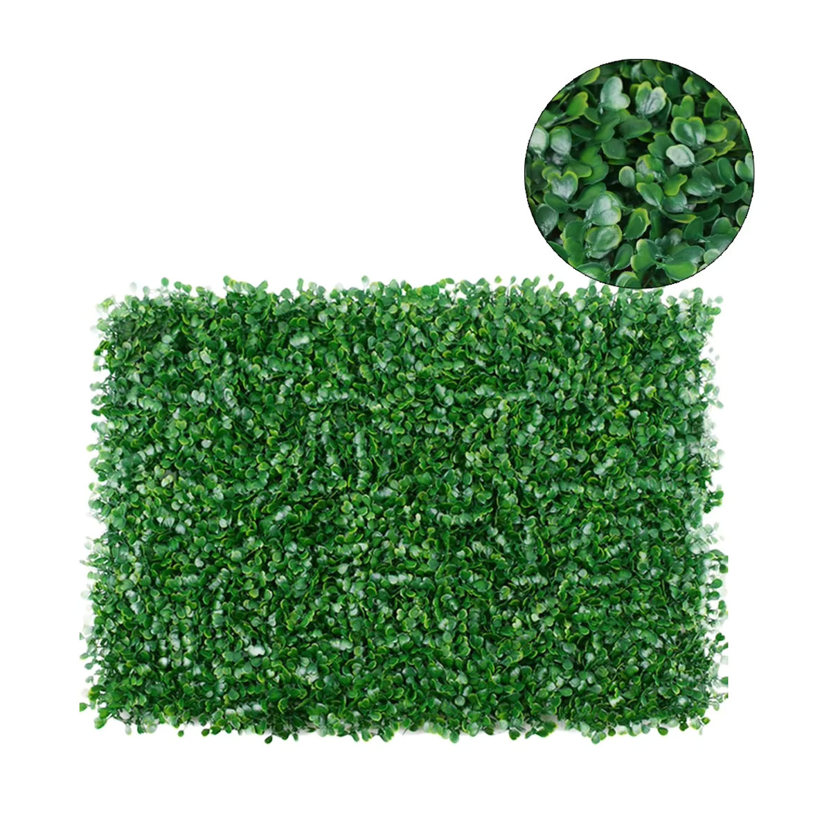 Künstliche Pflanzenwand in Grün für die Wandmontage, Rechteckige Hecke aus Kunststoff, B/H: 40 x 40 cm - Bild 6