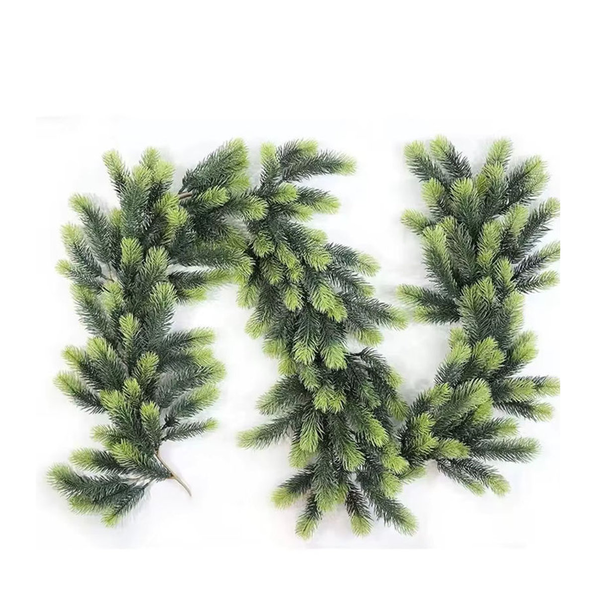 Künstliche Rattan-Girlande in Grün für Weihnachts- und Gartendekoration - Bild 3