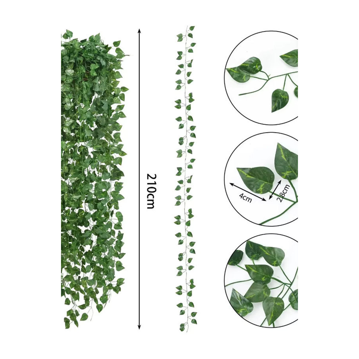 Künstliche Rattan-Ranken in Grün als hängende Dekoration für Garten und Hochzeit - Bild 4
