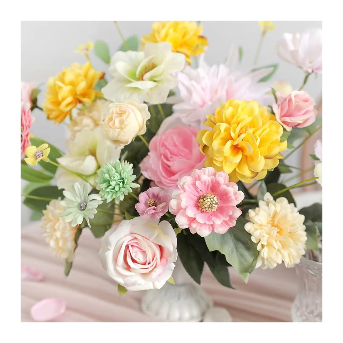 Künstliche Rosen aus Seide in Rosa und Mehrfarbig für deine Hochzeits- und Heimdekoration - Bild 2