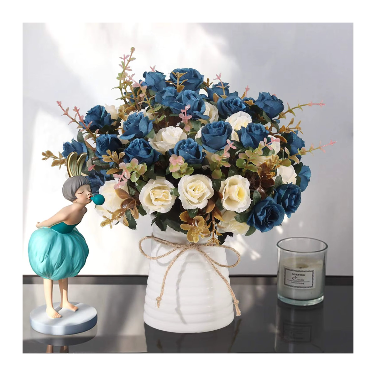 Künstliche Rosen Bouquet von smr in Rot und Mehrfarbig für Hochzeiten und Dekorationen - Bild 1