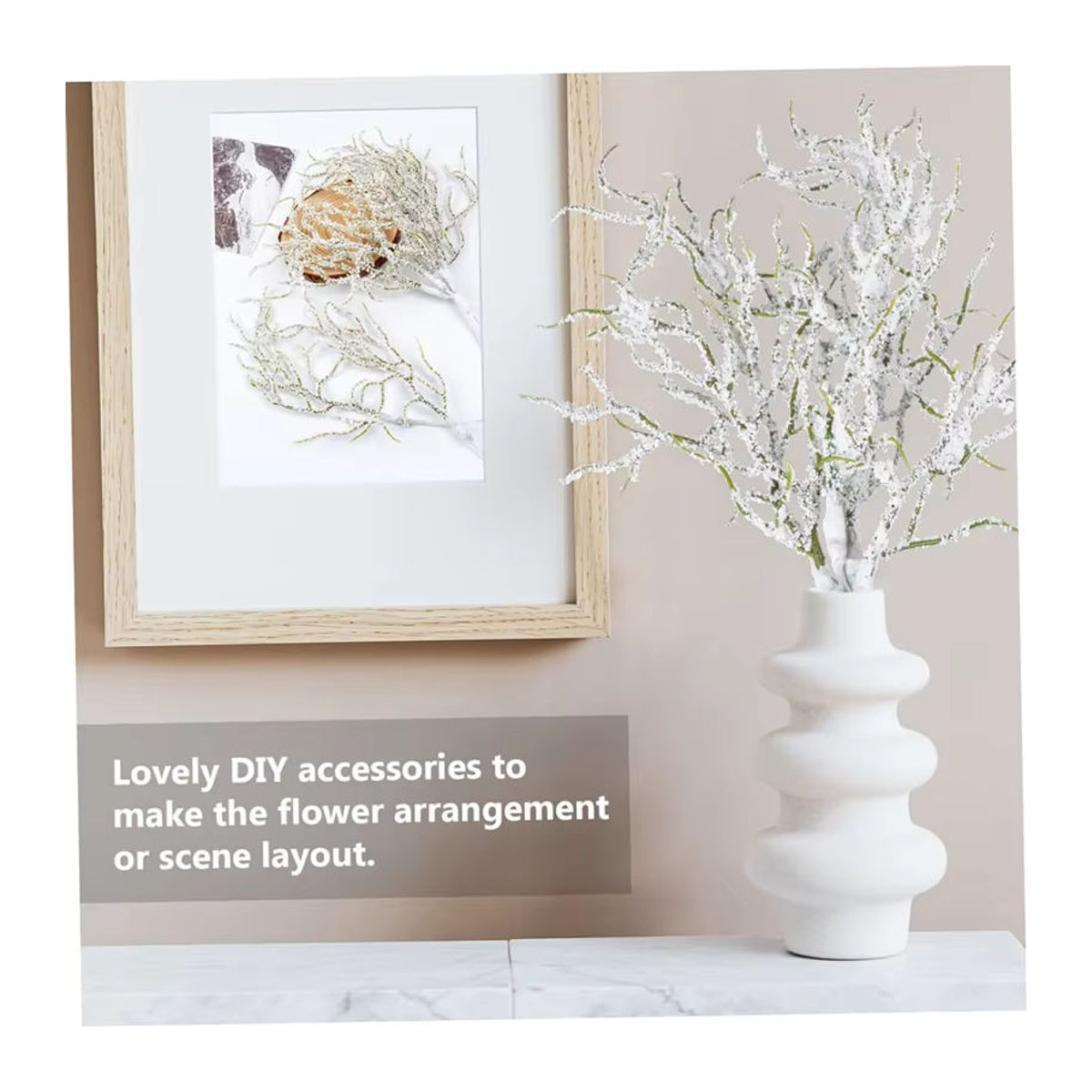 Künstliche Rosen Bouquet von smr in Weiß für Hochzeit und Dekoration - Bild 3