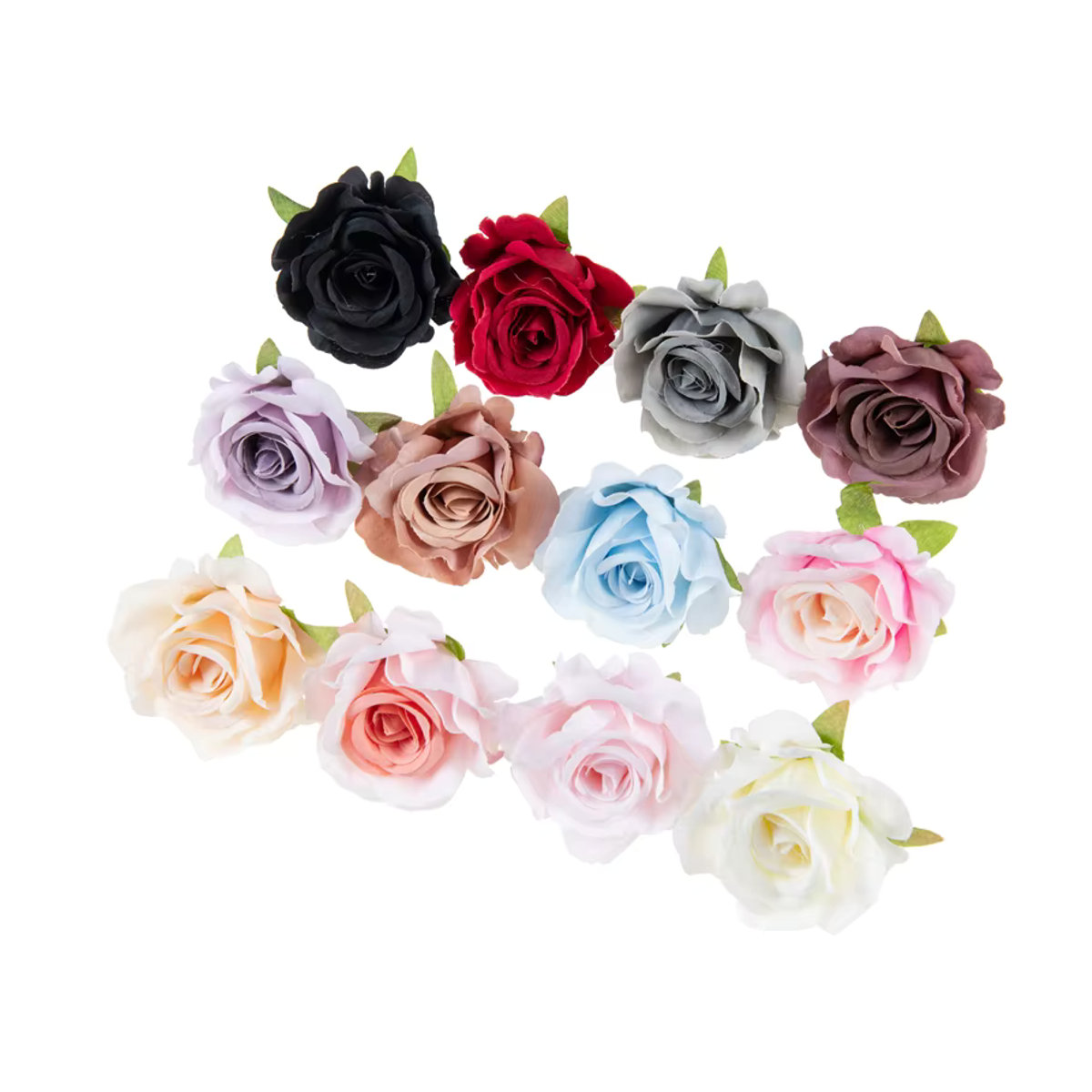 Künstliche Rosen in Mehrfarbig für Hochzeit, Scrapbooking und DIY-Dekoration aus Textil - Bild 3