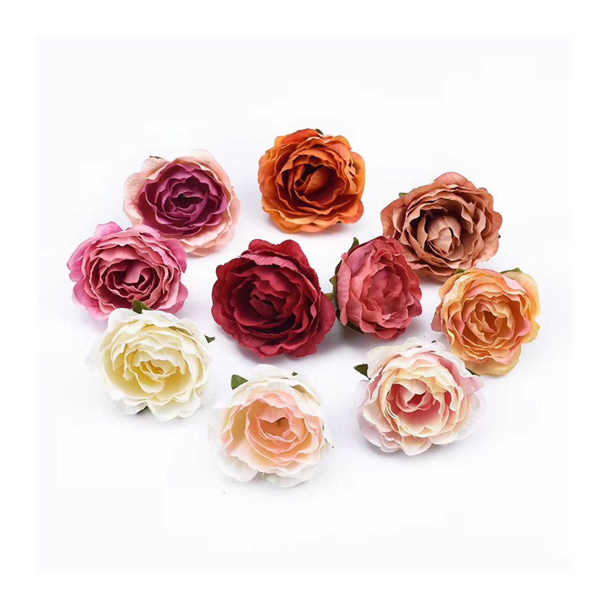 Künstliche Rosen und Pfingstrosen aus Textil für Hochzeiten und Dekorationen, mehrfarbig, 40 Stück - Bild 2