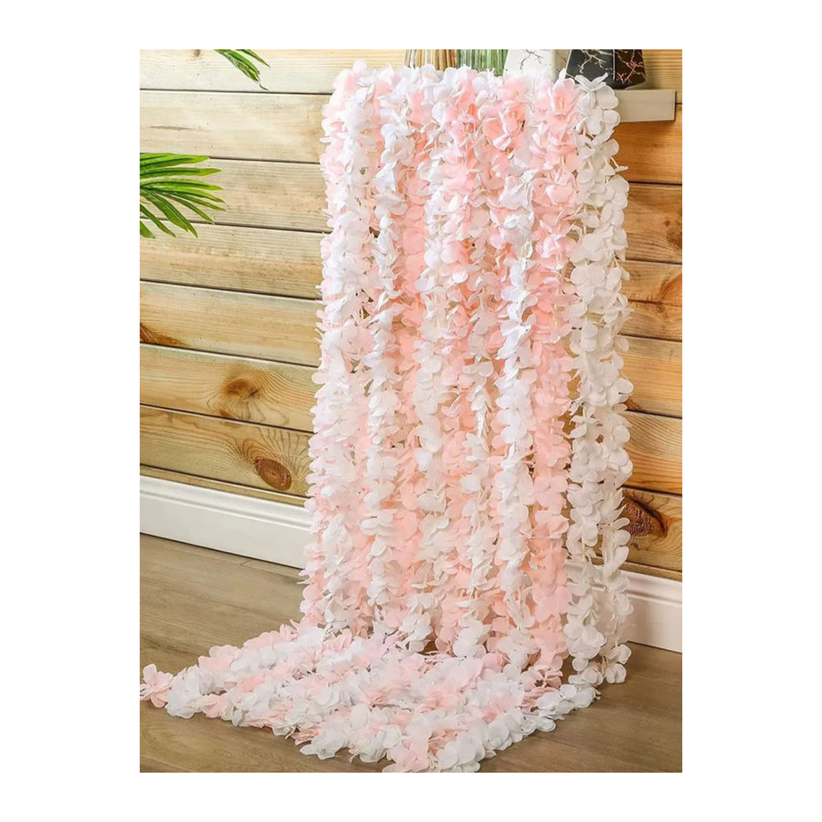 Künstliche Sakura-Ranken in Rosa als dekorative Kirschblüten-Pflanzen für Wandbögen und Garten - Bild 3