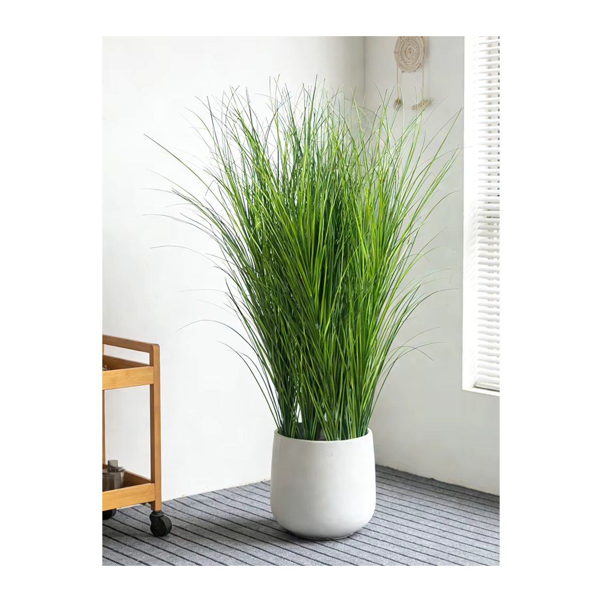 Künstliche Schilfpflanzen von Kmitang in Grün, tropisches Zwiebelgras aus Kunststoff für die Dekoration von Heim, Garten und Büro, Höhe: 50 cm - Bild 7