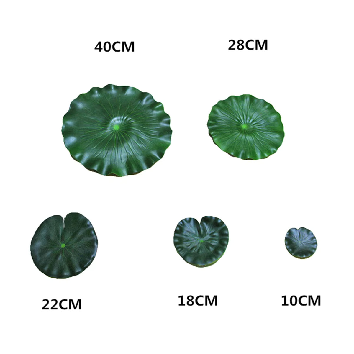 Künstliche schwimmende Lotusblätter von TPXCKz in Grün aus Kunststoff für Gartenteich und Pool-Dekoration - Bild 2