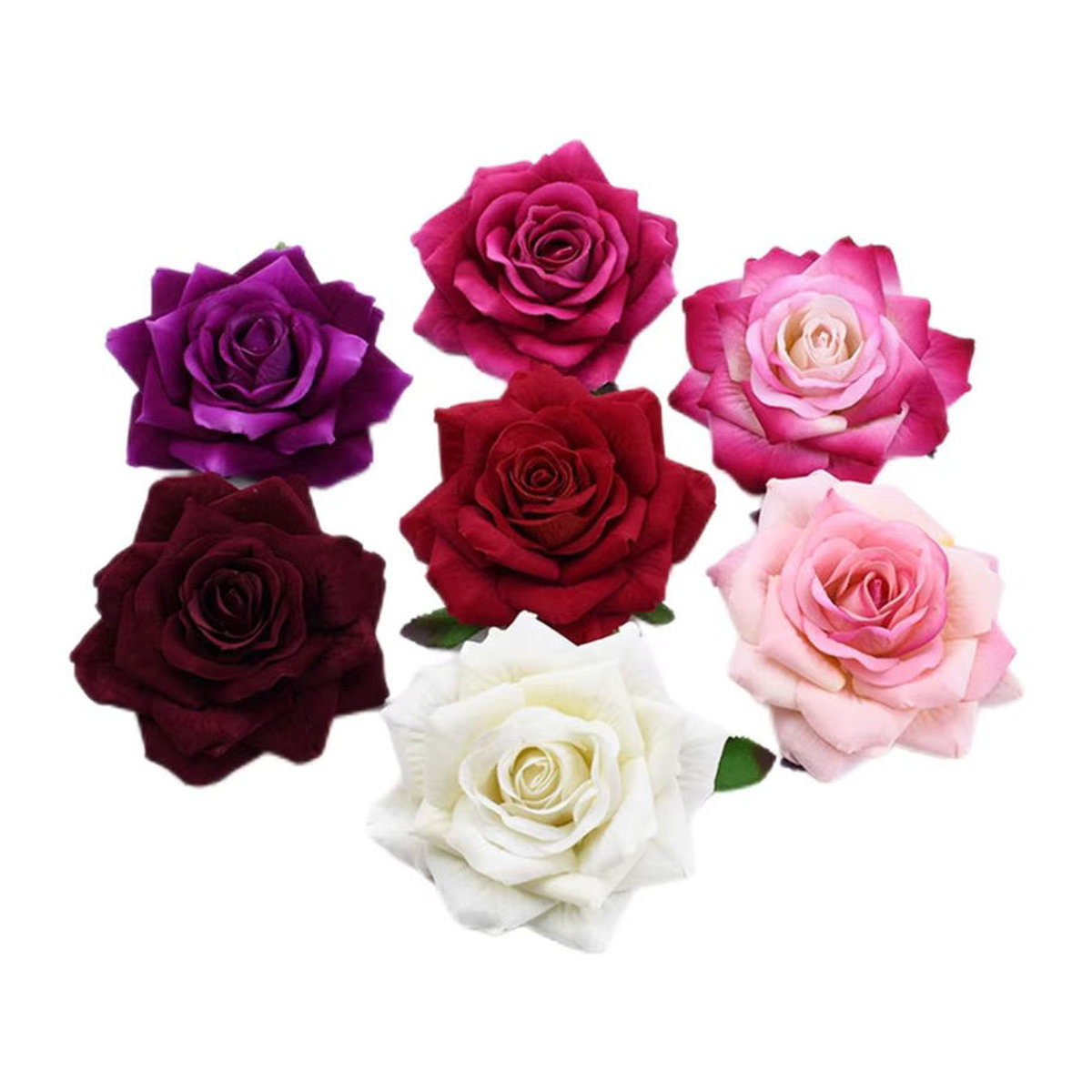 Künstliche Seidenrosen von smr in Lila und Mehrfarbig für DIY-Blumenkränze, Scrapbooking und Hochzeitsdekoration (30 Stück) - Bild 3