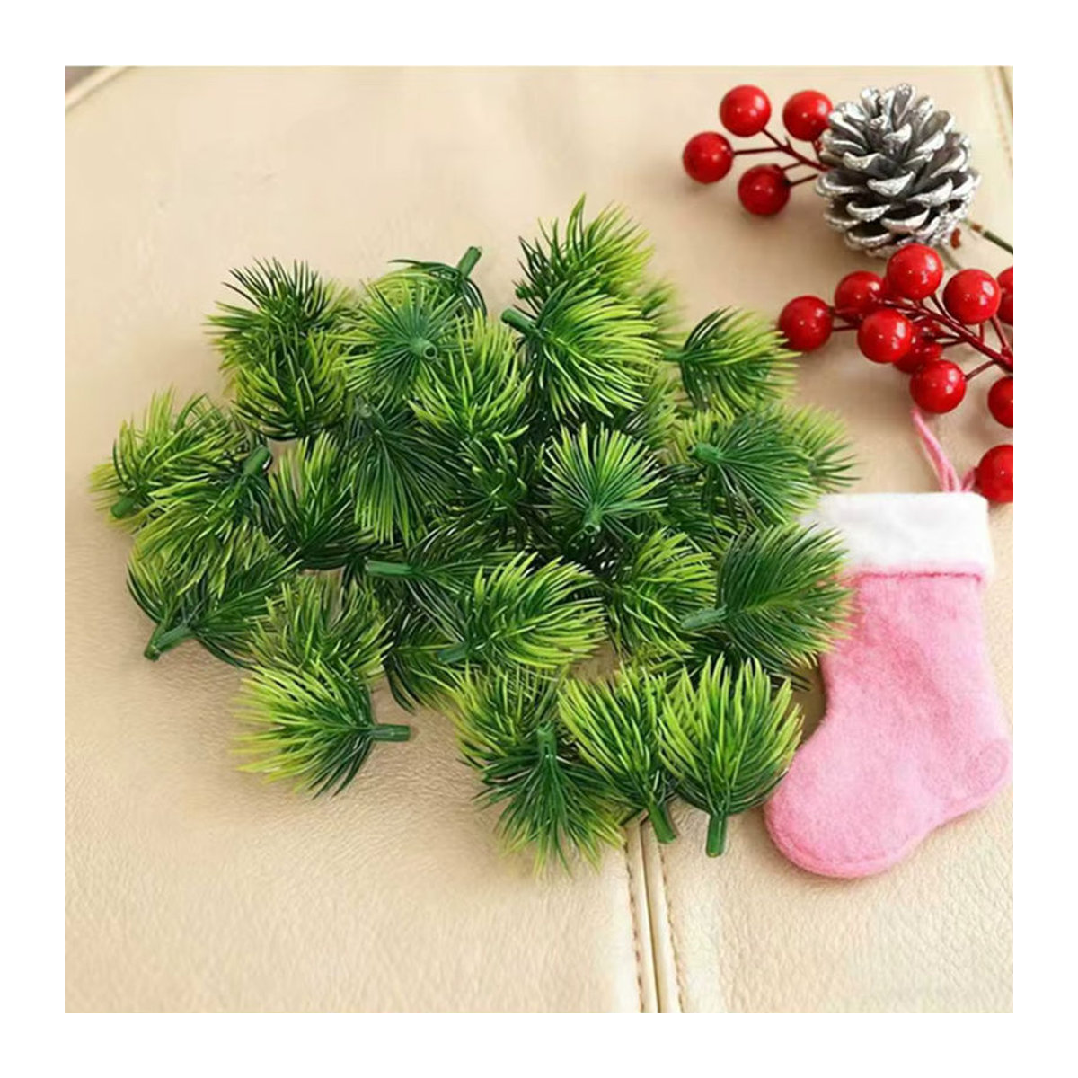 Künstliche Stechpalme smr in Grün als Dekoration für Weihnachten und Hochzeiten - Bild 3