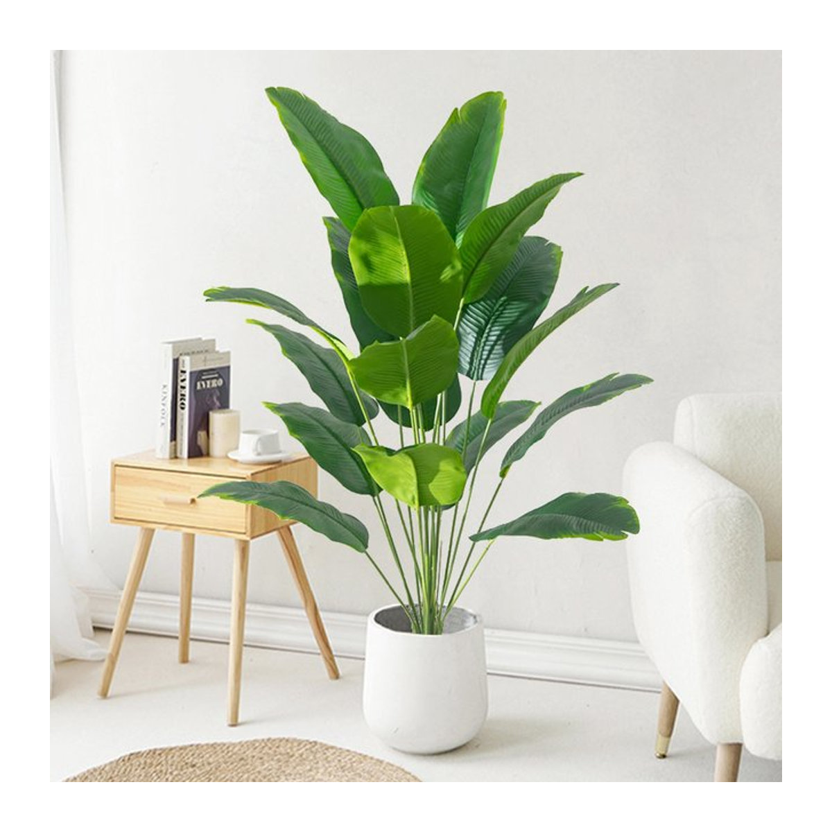 Künstliche tropische Palme von Kmitang in Grün, große gefälschte Bananenpflanze und Monstera aus Kunststoff für dein Zuhause oder Garten - Bild 1