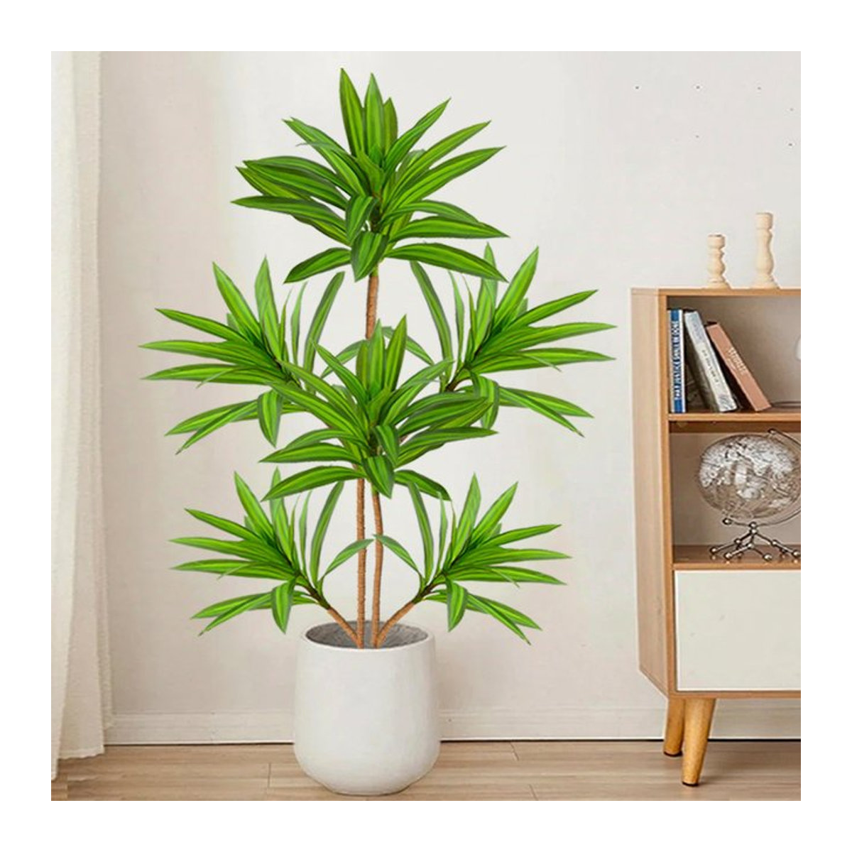 Künstliche tropische Pflanzen von Kmitang in Grün, Brasilholzblätter und Magnolienlaub für deine Dekoration, Höhe: 66 bis 98 cm - Bild 1