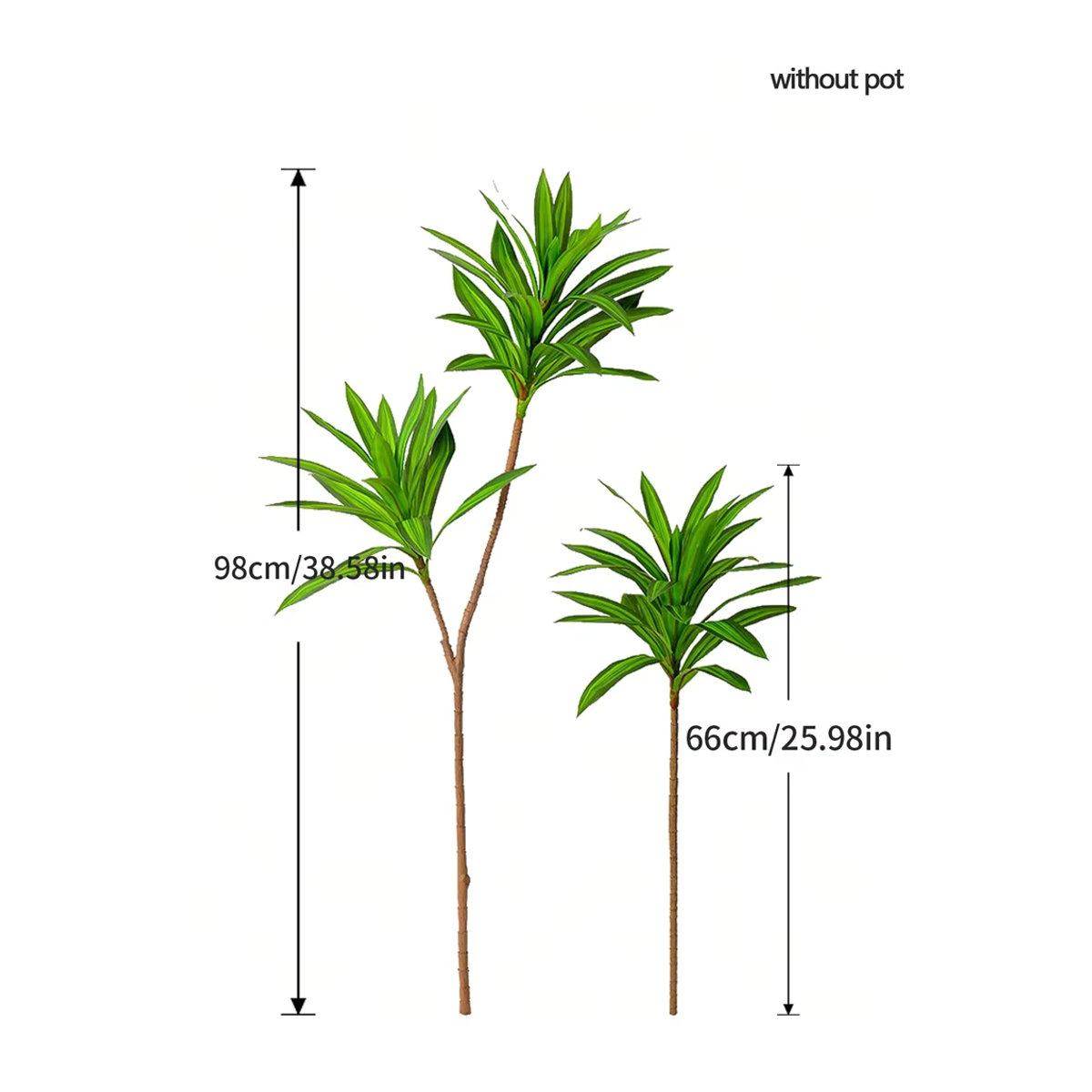 Künstliche tropische Pflanzen von Kmitang in Grün, Brasilholzblätter und Magnolienlaub für deine Dekoration, Höhe: 66 bis 98 cm - Bild 6