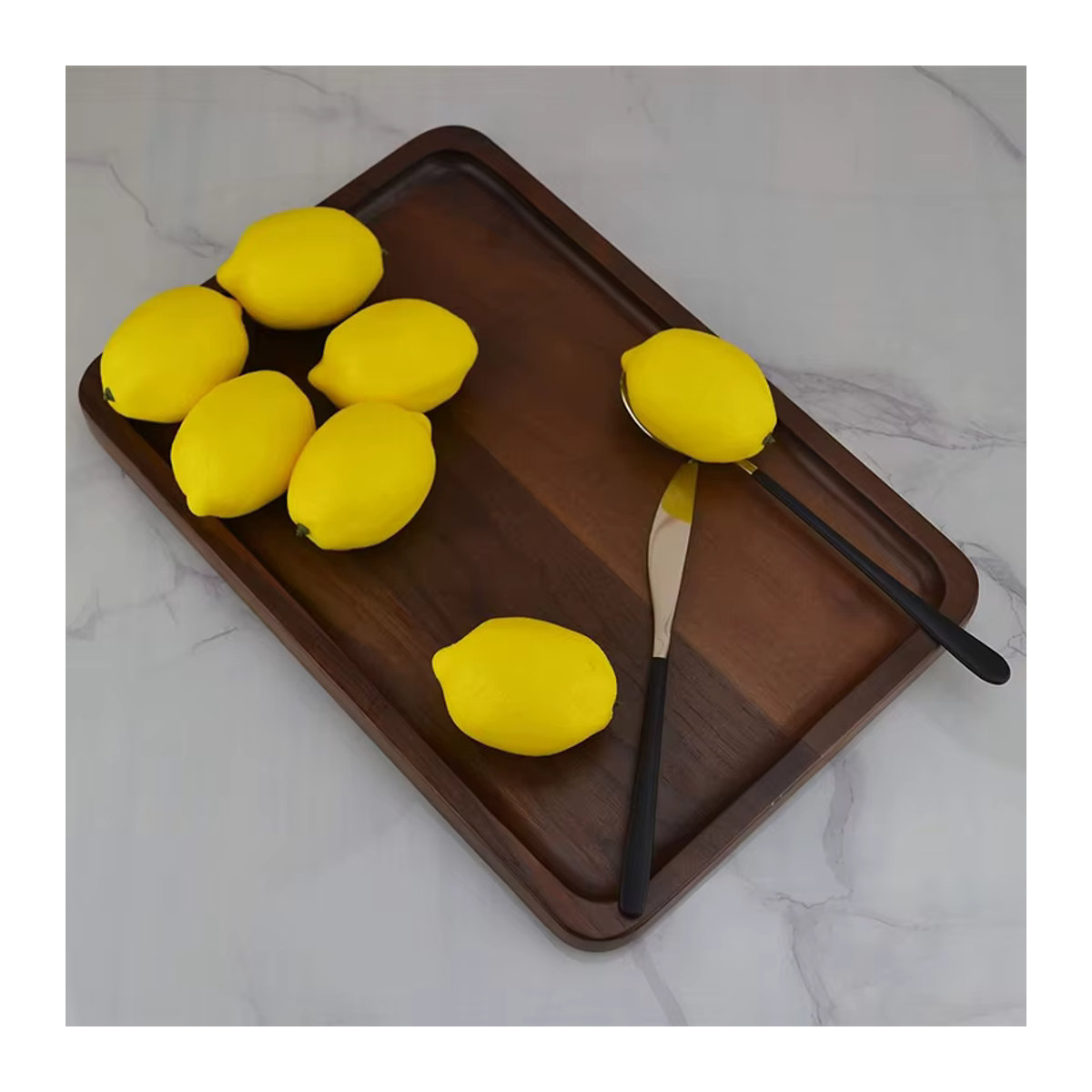 Künstliche Zitronen als Deko-Obst in Gelb für deine Tischdekoration und Garten-Ornamentik, 2er oder 5er Set aus Kunststoff - Bild 4