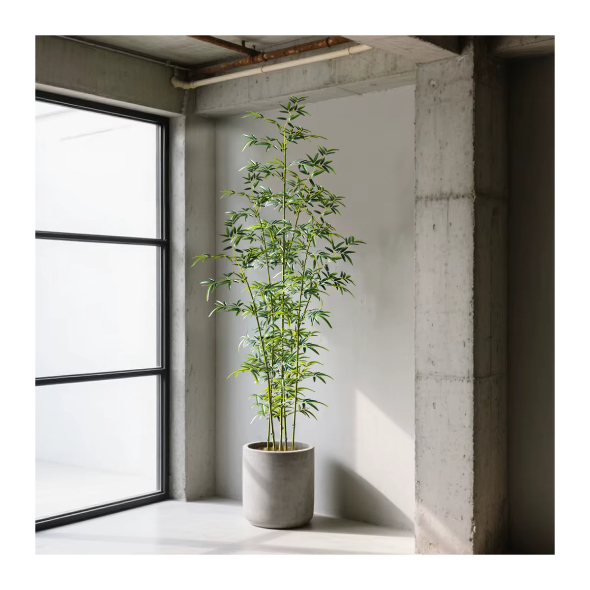 Künstlicher Bambusbaum von Kmitang in Grün, 160 cm hohe Kunstpflanze aus Kunststoff für deine Dekoration - Bild 3